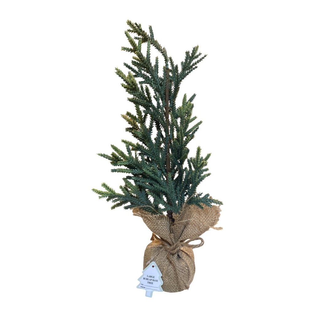 Tabletop Artificial Christmas Tree With Large Burlap Base